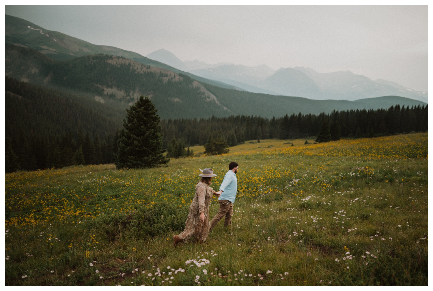 Boreas pass engagement session in Breckenridge