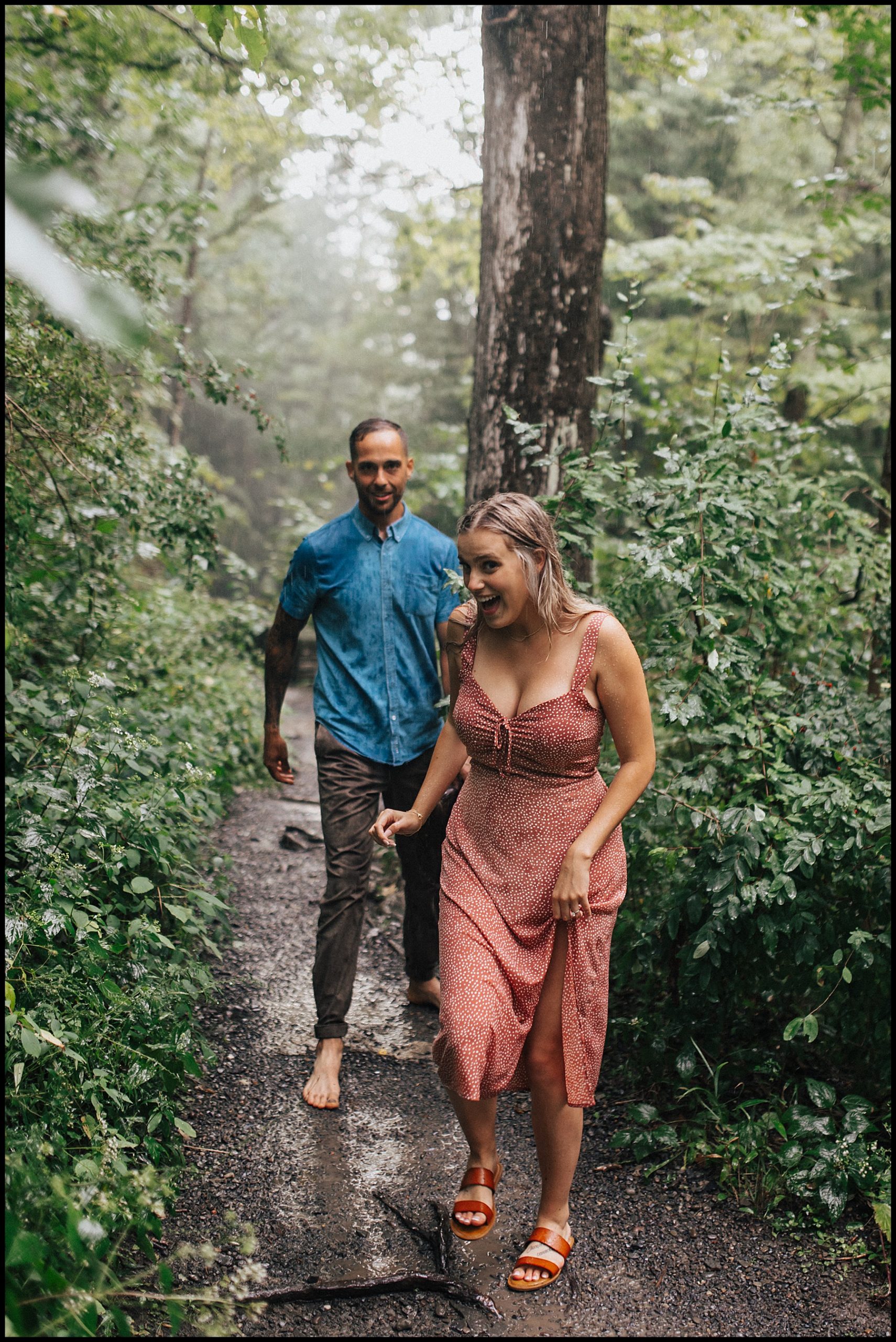 buttermilk falls engagement session in Ithaca 