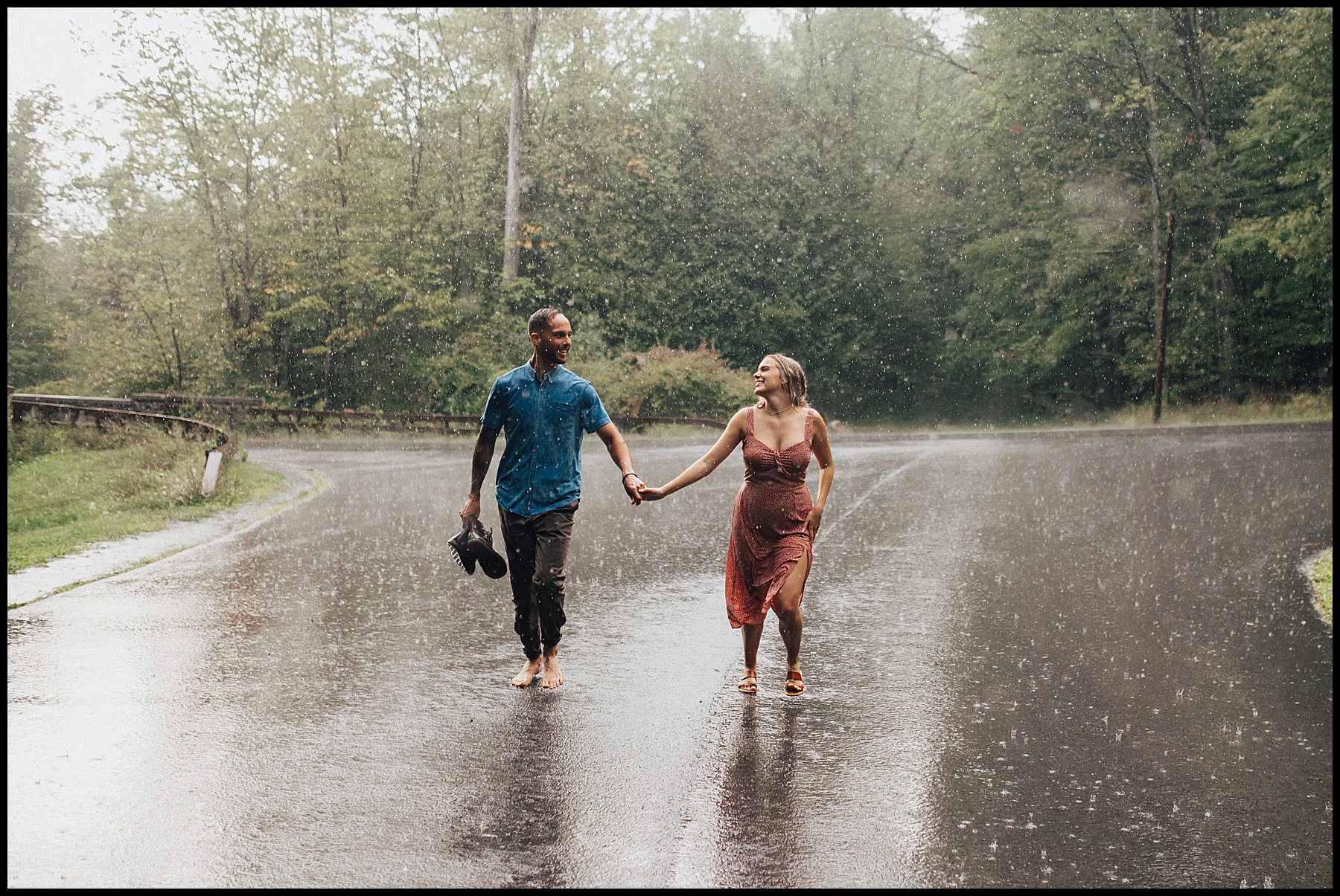 buttermilk falls engagement session in Ithaca 