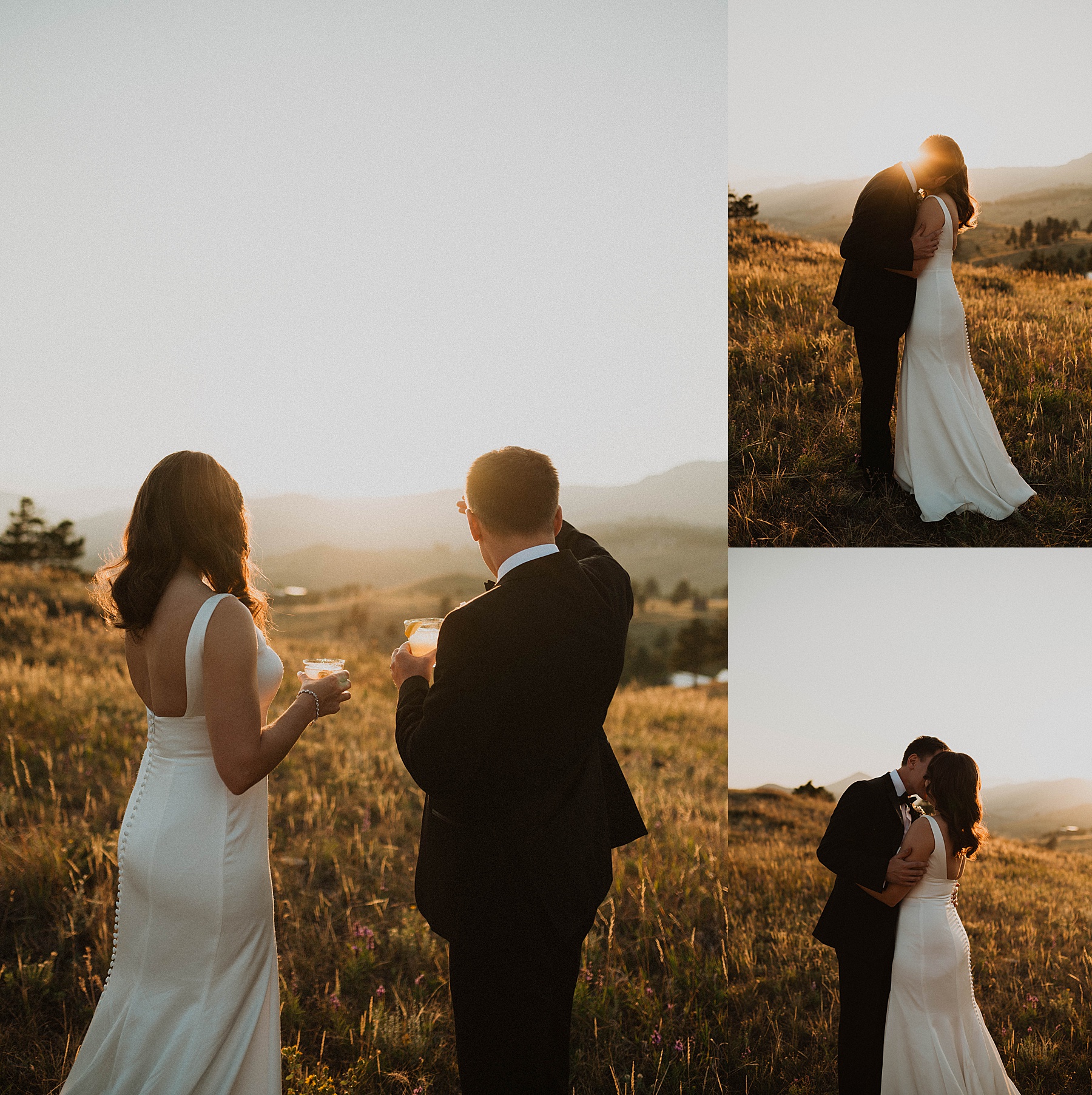 bride and groom portraits at their boulder wedding