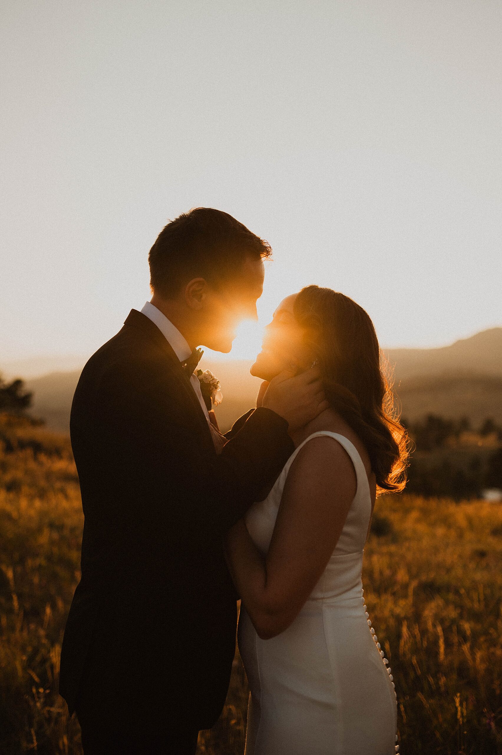 bride and groom portraits at their boulder wedding