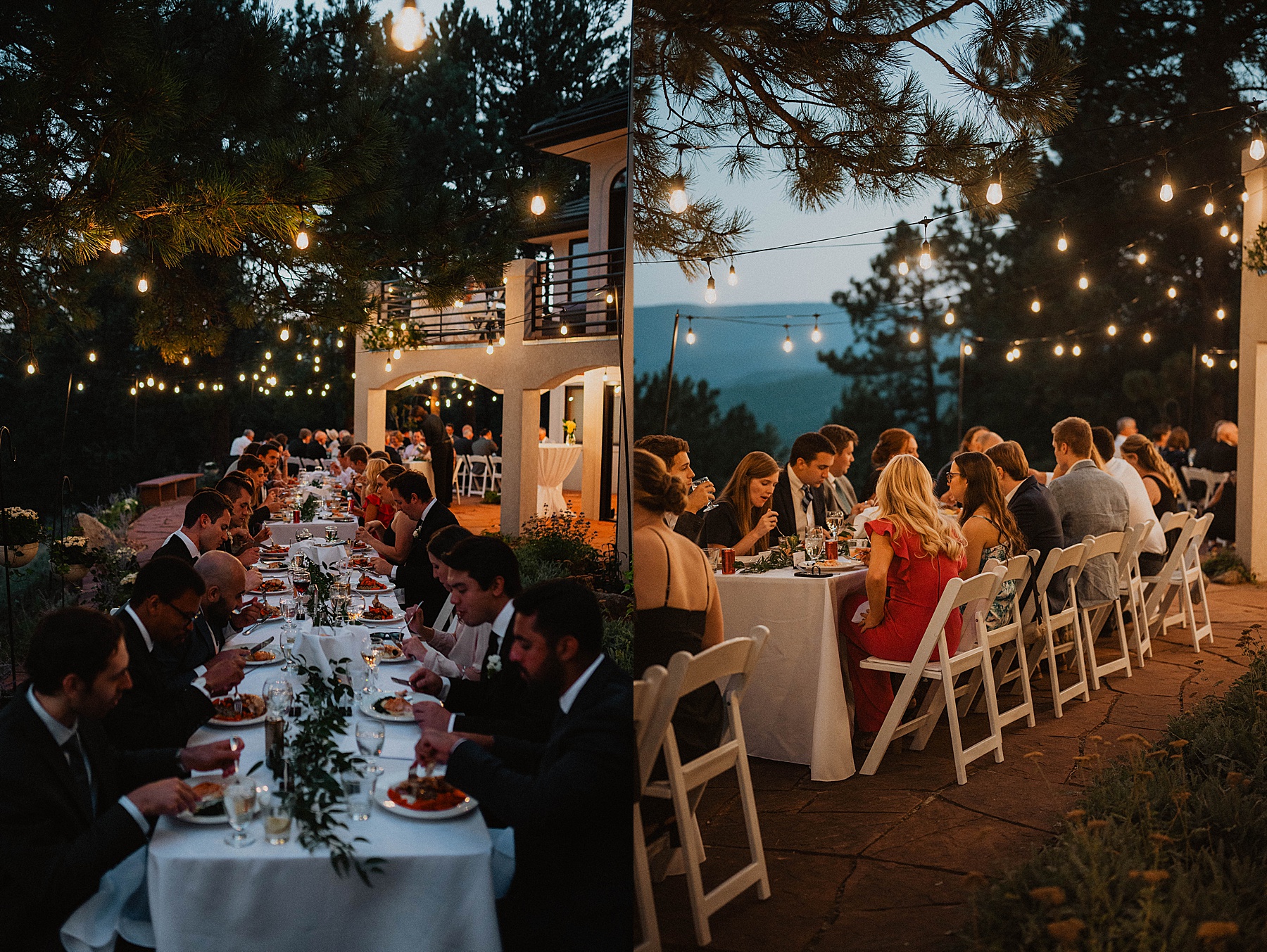 Intimate wedding setting at a Boulder wedding