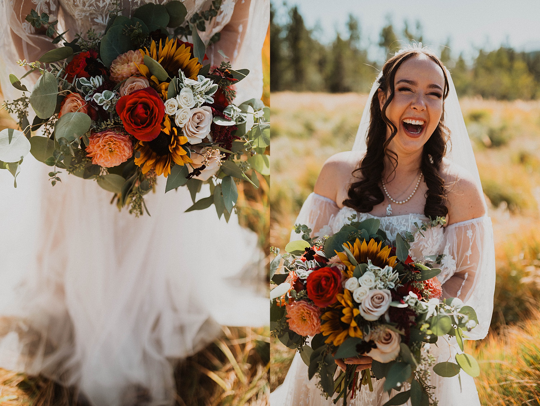 bride portraits in rocky mountain national park at lily lake before wedding at taharaa mountain lodge 