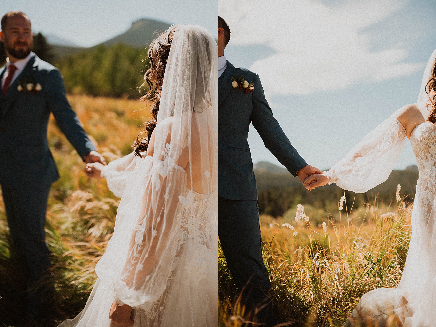 wedding photos in rocky mountain national park at lily lake before wedding at taharaa mountain lodge 