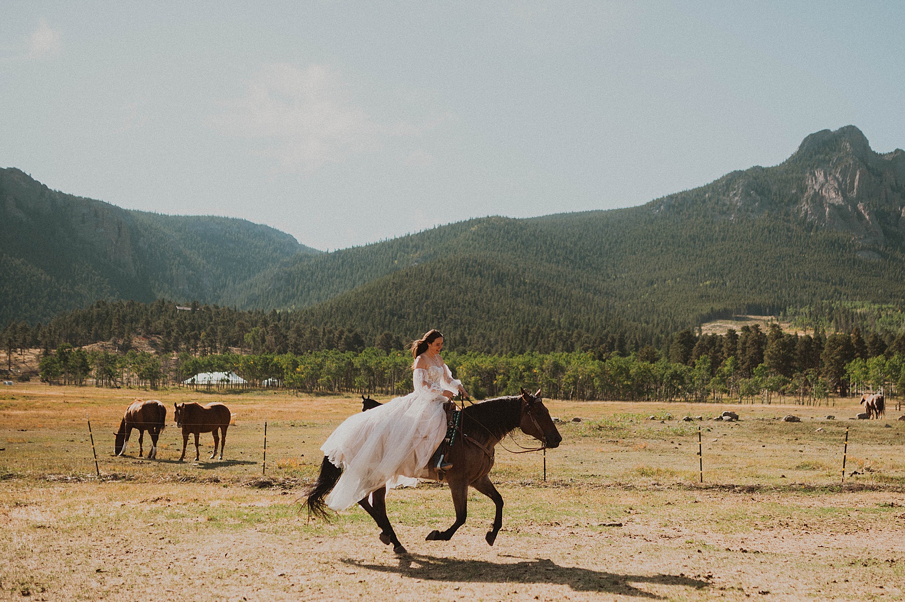 taharaa mountain lodge wedding in estes park, colorado 