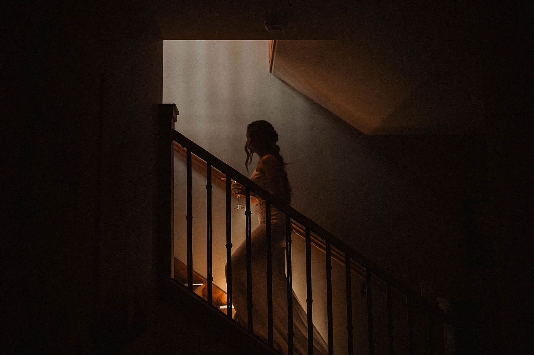 bride at her crested butte wedding in the fall