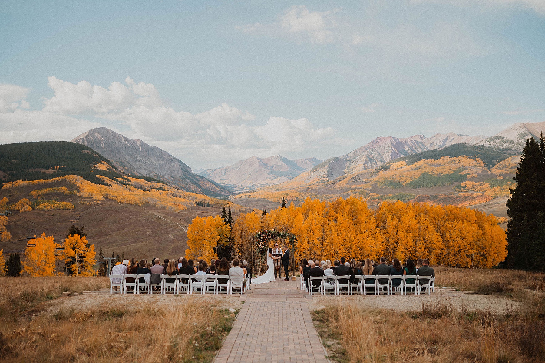 fall Crested Butte wedding on Peak Peaks at the Crested Butte Resort