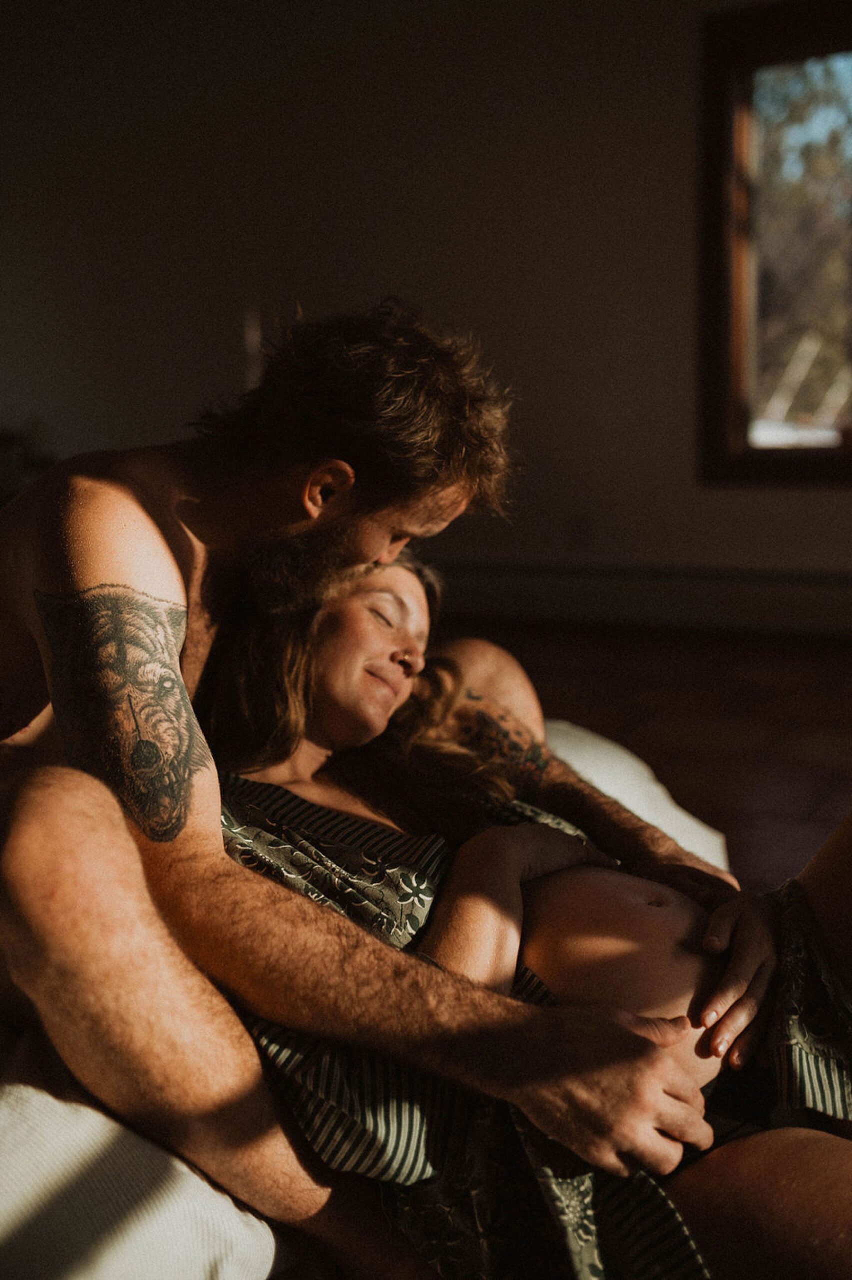 Colorado Springs at-home maternity session, film inspired by Parr Photo Co