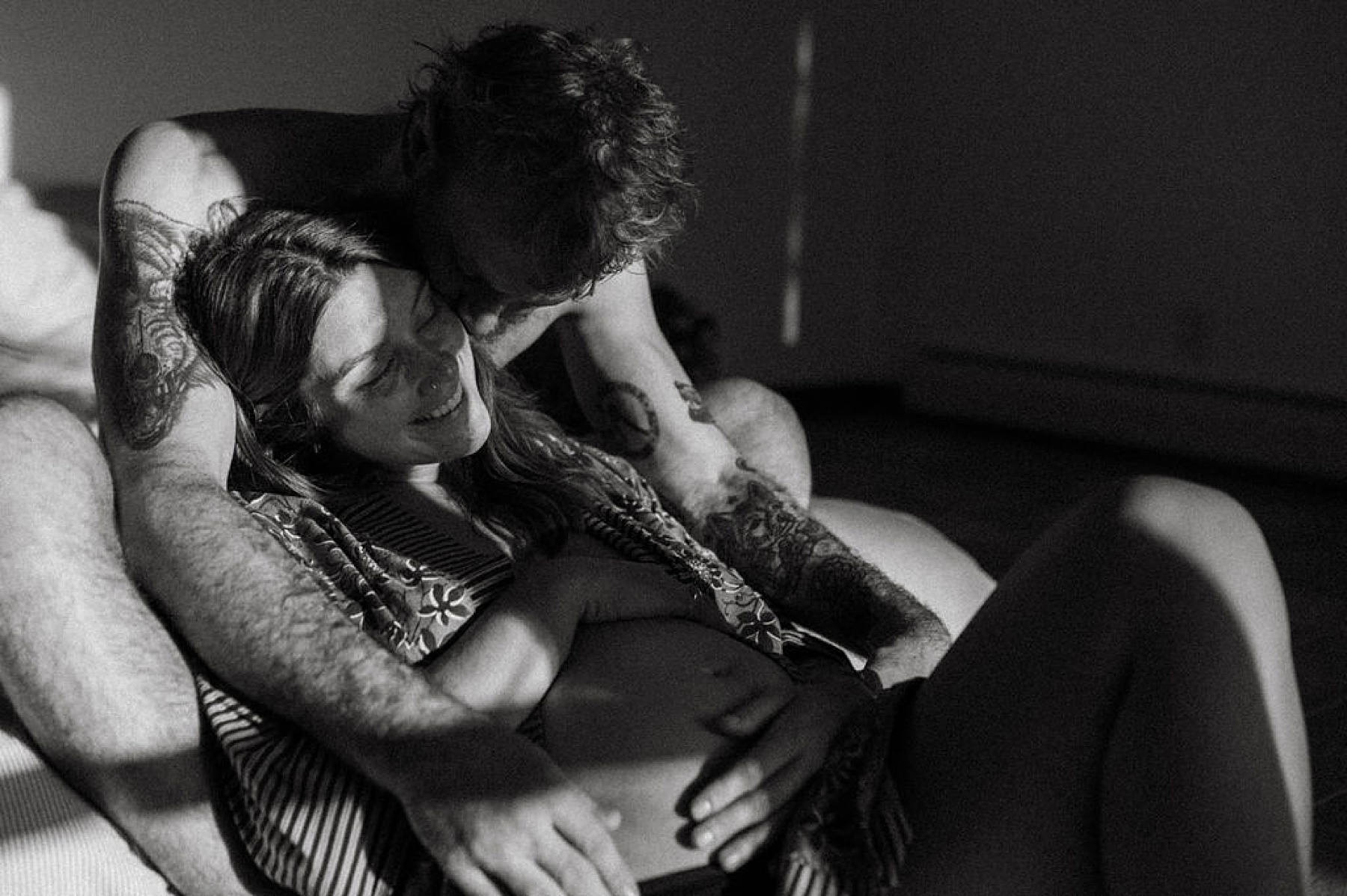 Colorado Springs at-home maternity session, film inspired by Parr Photo Co