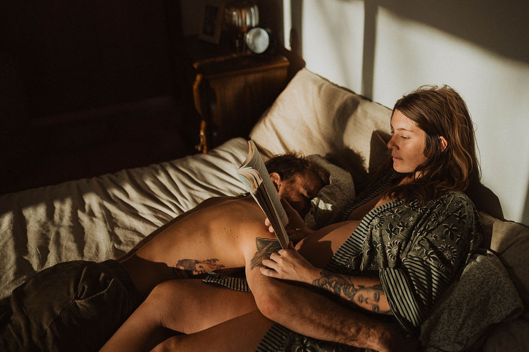 Colorado Springs at-home maternity session, film inspired by Parr Photo Co
