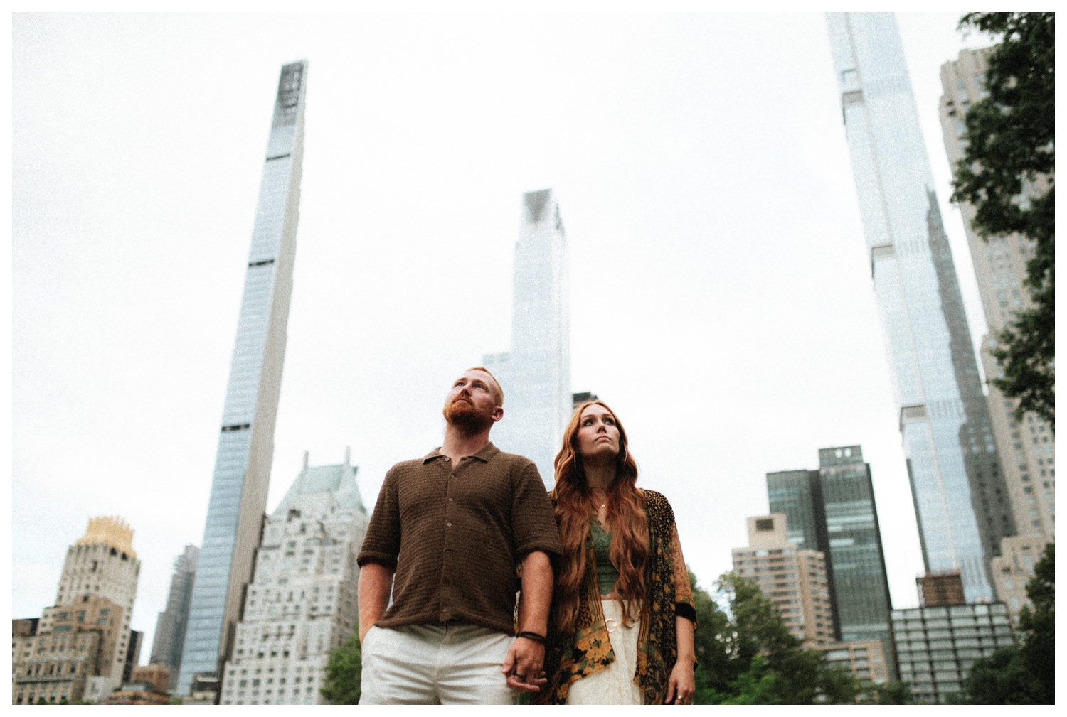 NYC engagement session in central park, midtown manhattan and time square.