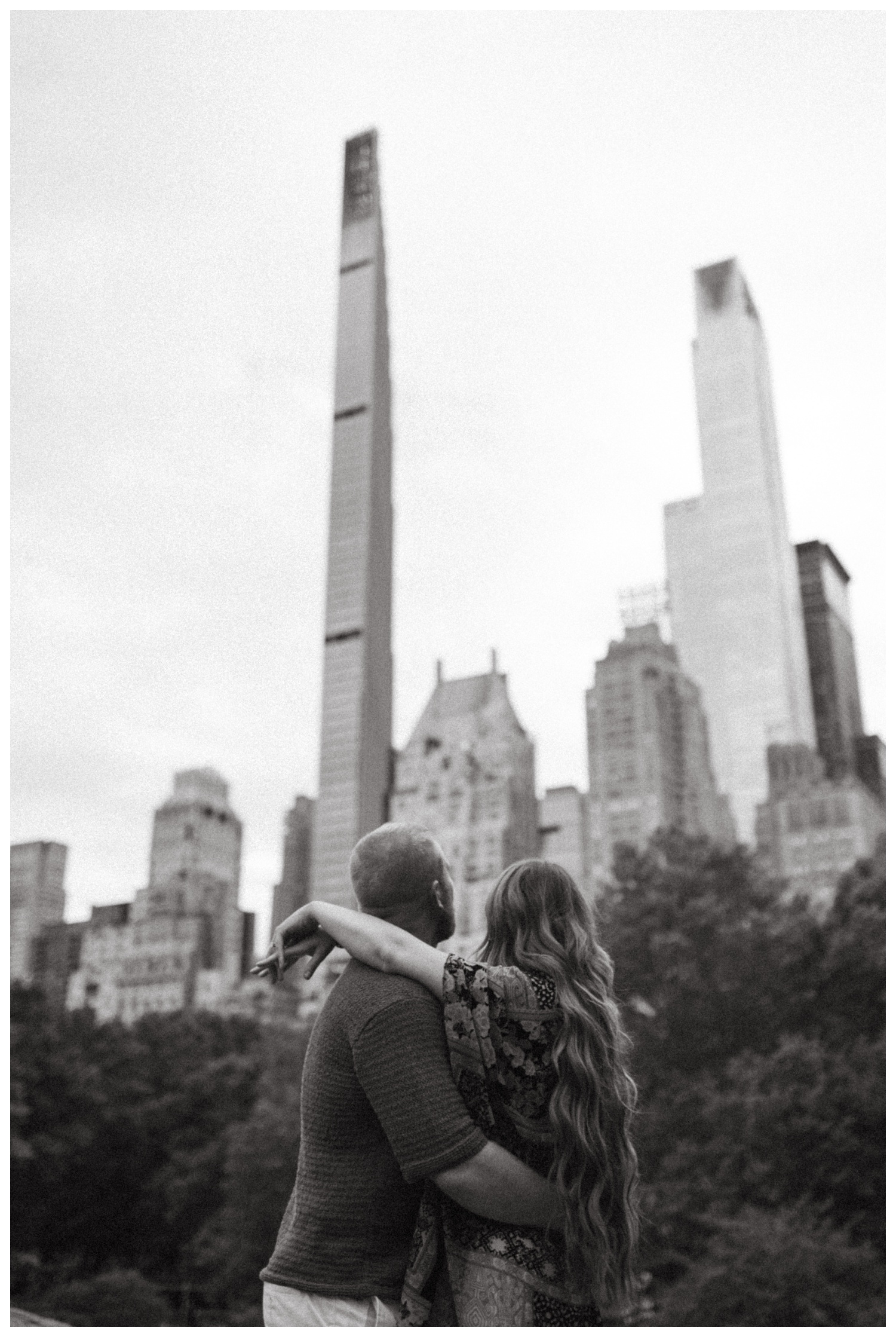 NYC engagement session in central park, midtown manhattan and time square.