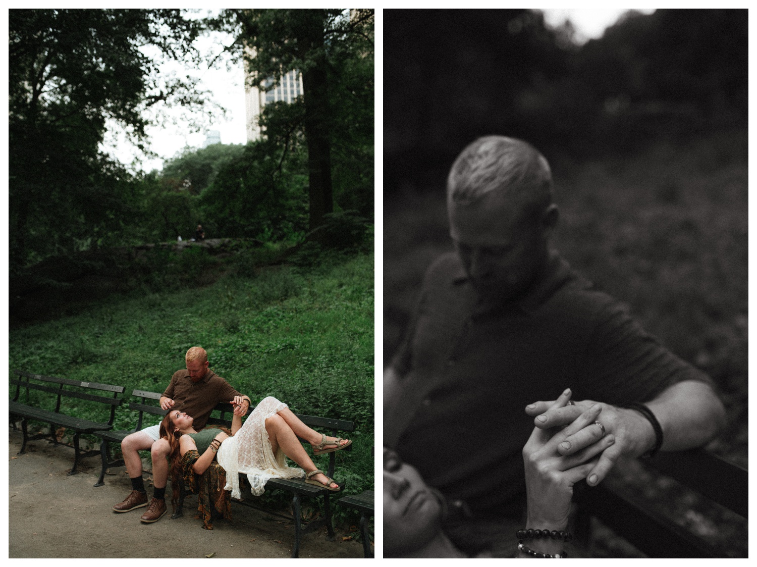 NYC engagement session in central park, midtown manhattan and time square.