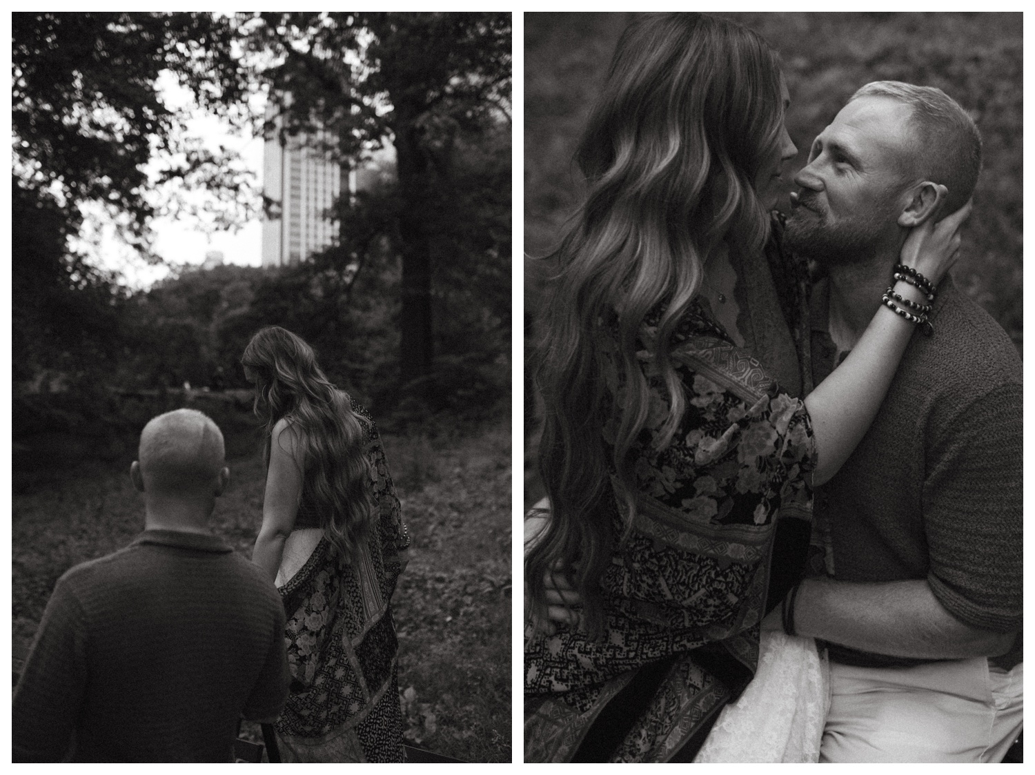 NYC engagement session in central park, midtown manhattan and time square.