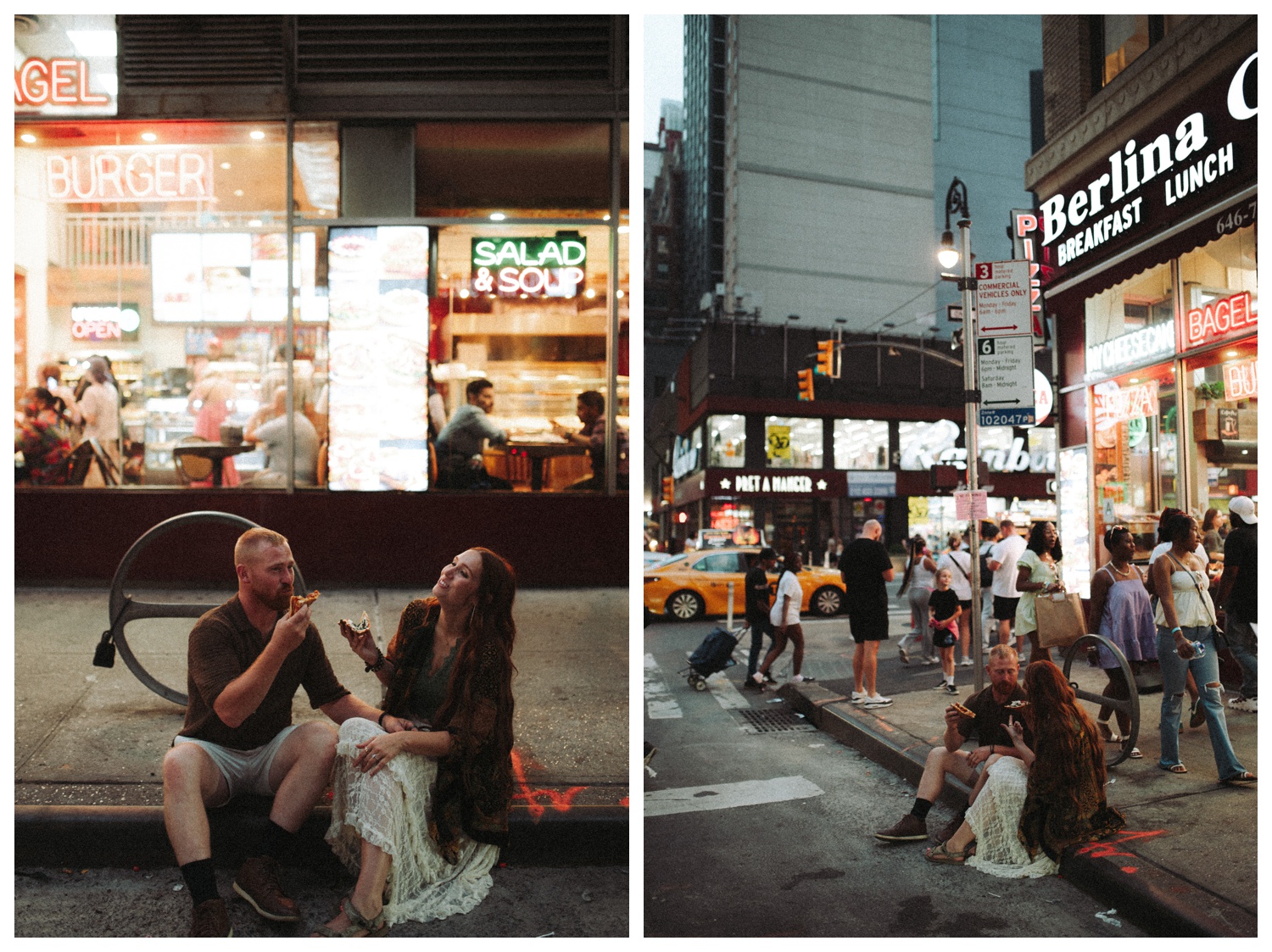 NYC engagement session in central park, midtown manhattan and time square.