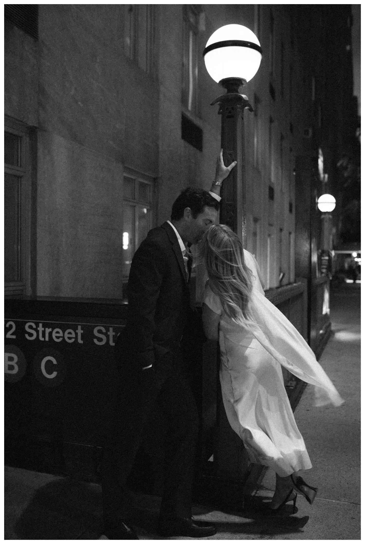 bride and groom at subway near central park and upper west side in manhattan, near natural history museum. NYC wedding photographer. Brooklyn wedding photographer.