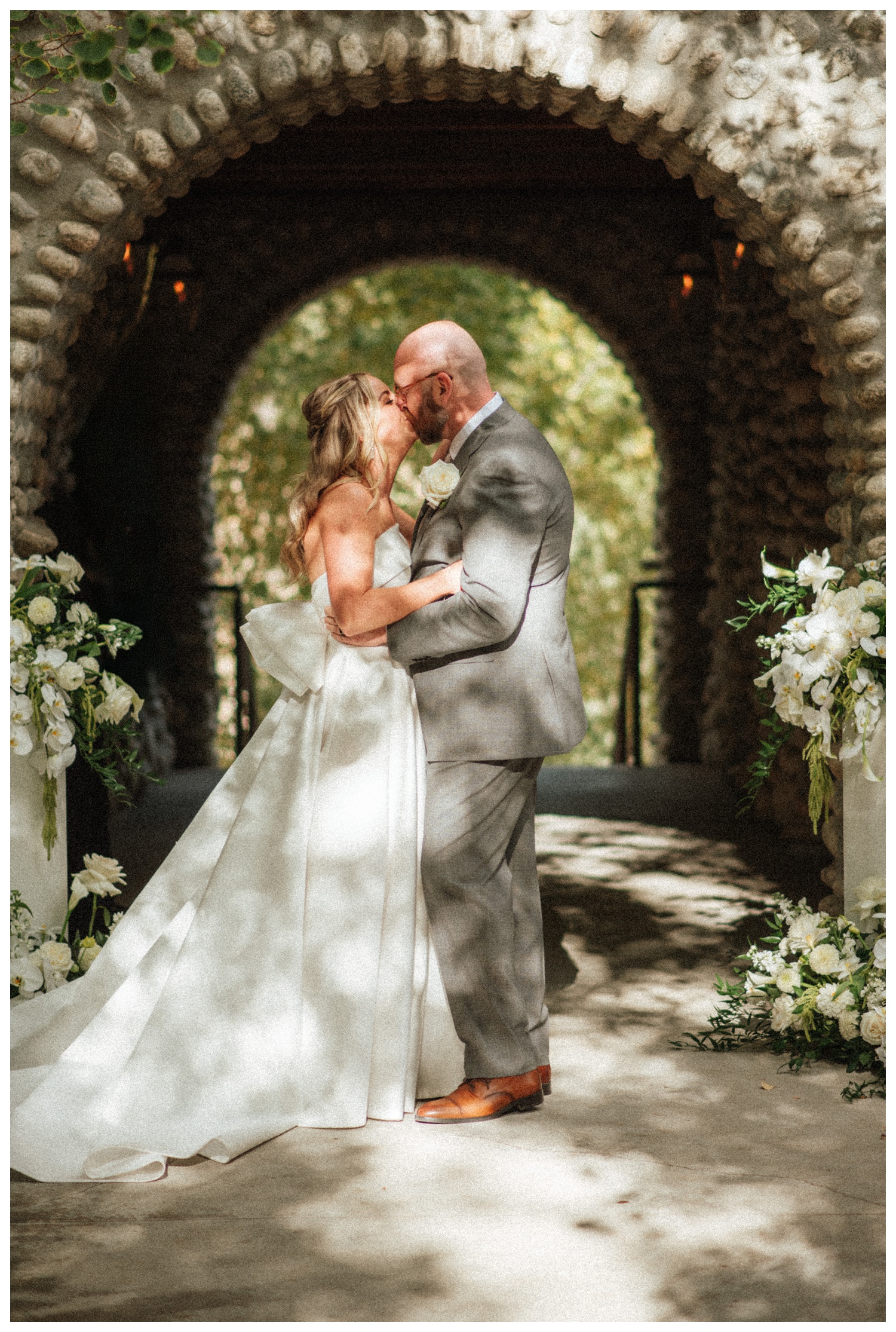 Bride and groom at their wedding in the Chateau of the Surf Hotel in Buena Vista. Colorado wedding photographer. Luxury wedding. Parr Photo Co.